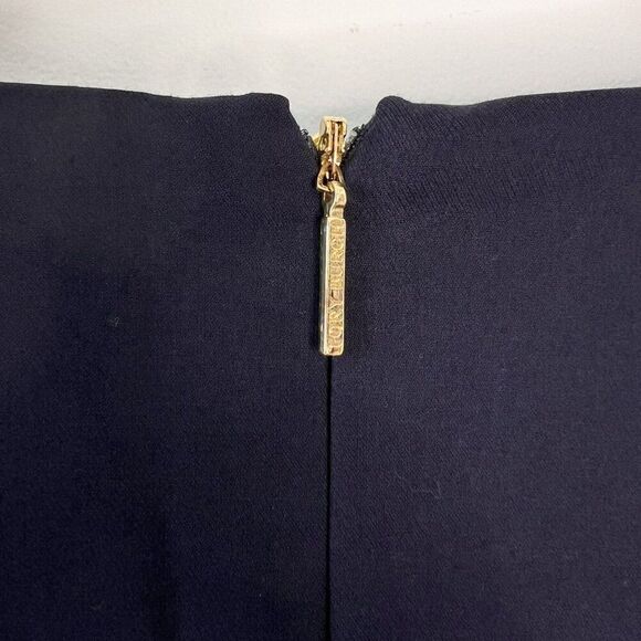 Tory Burch Navy Blue Square Neck Cap Sleeve Dress - Picture 6 of 10